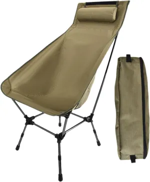 Camping Chair Beach Chair Mesh Back Picnic Heavy Duty Anti Scratch Lightweight Sports Fishing Traveling Outdoor Outdoor Chair, Green
