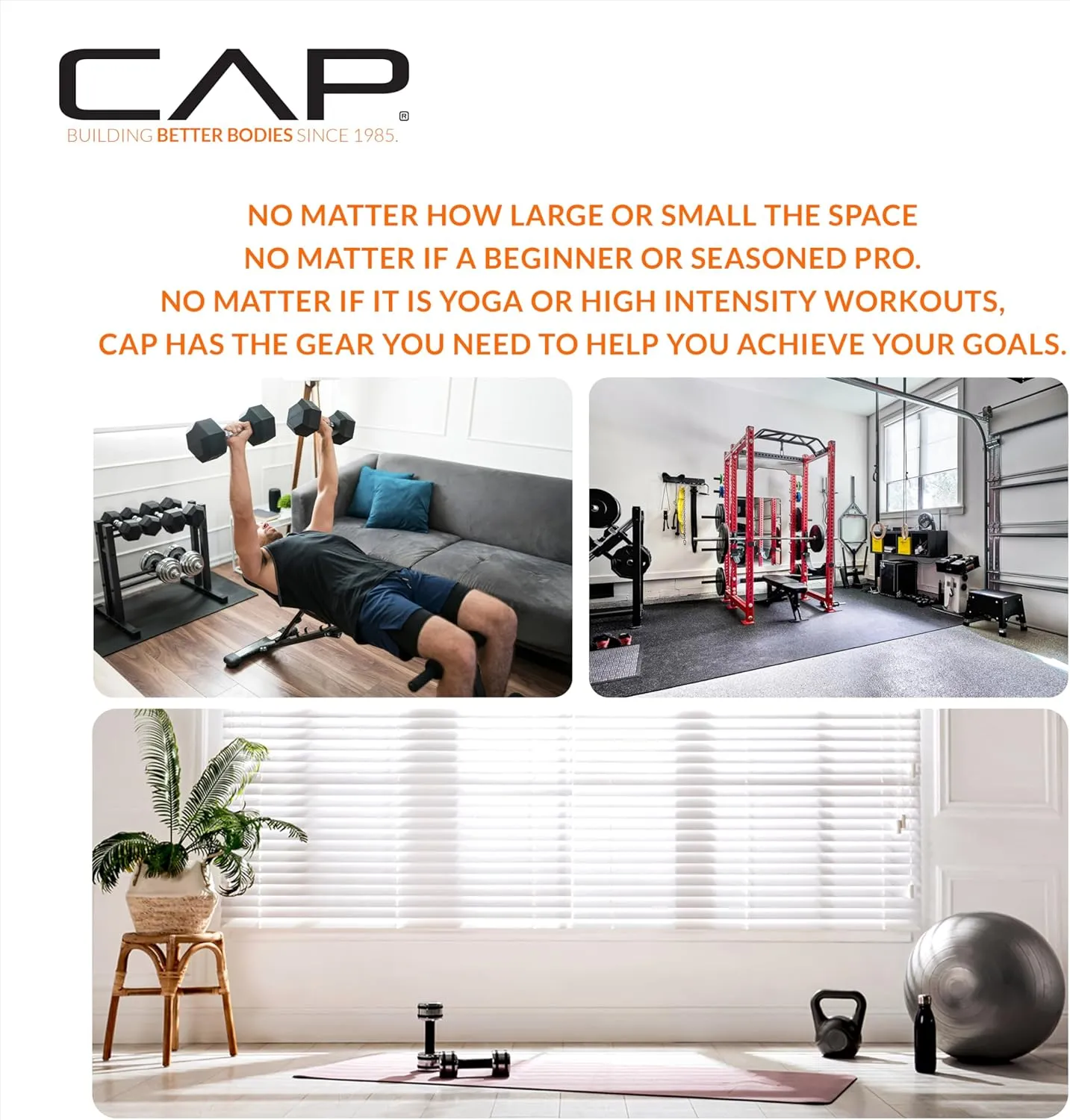 CAP Barbell ADJUSTABELL Adjustable Round Dumbbell Weights - Singles & Pairs | 12.5 lb, 25 lb & 55 lb | Multiple Handle Options