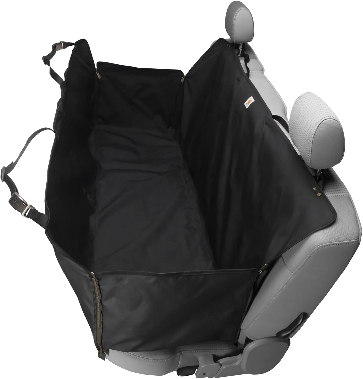 Carhartt Universal Fitted Nylon Duck Pet Hammock, Dog Back Seat Cover, Black