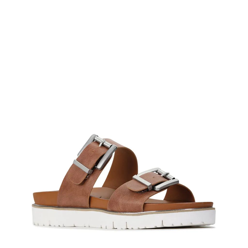 CARTER DOUBLE BUCKLE SLIDE SANDALS