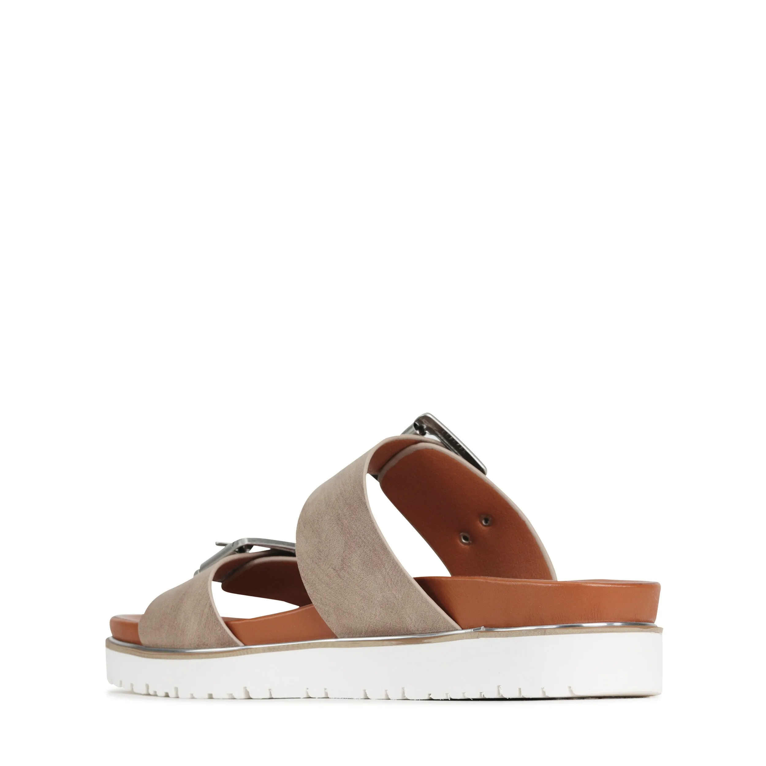 CARTER DOUBLE BUCKLE SLIDE SANDALS