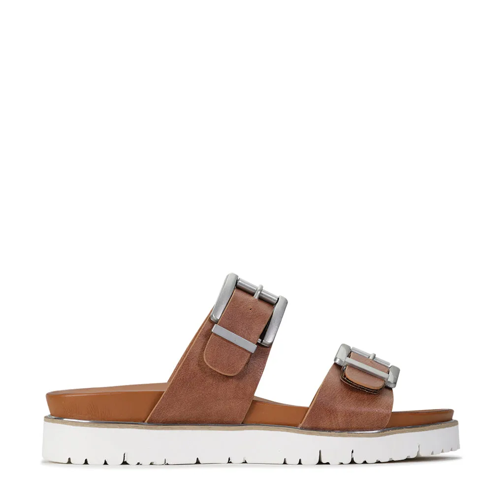 CARTER DOUBLE BUCKLE SLIDE SANDALS