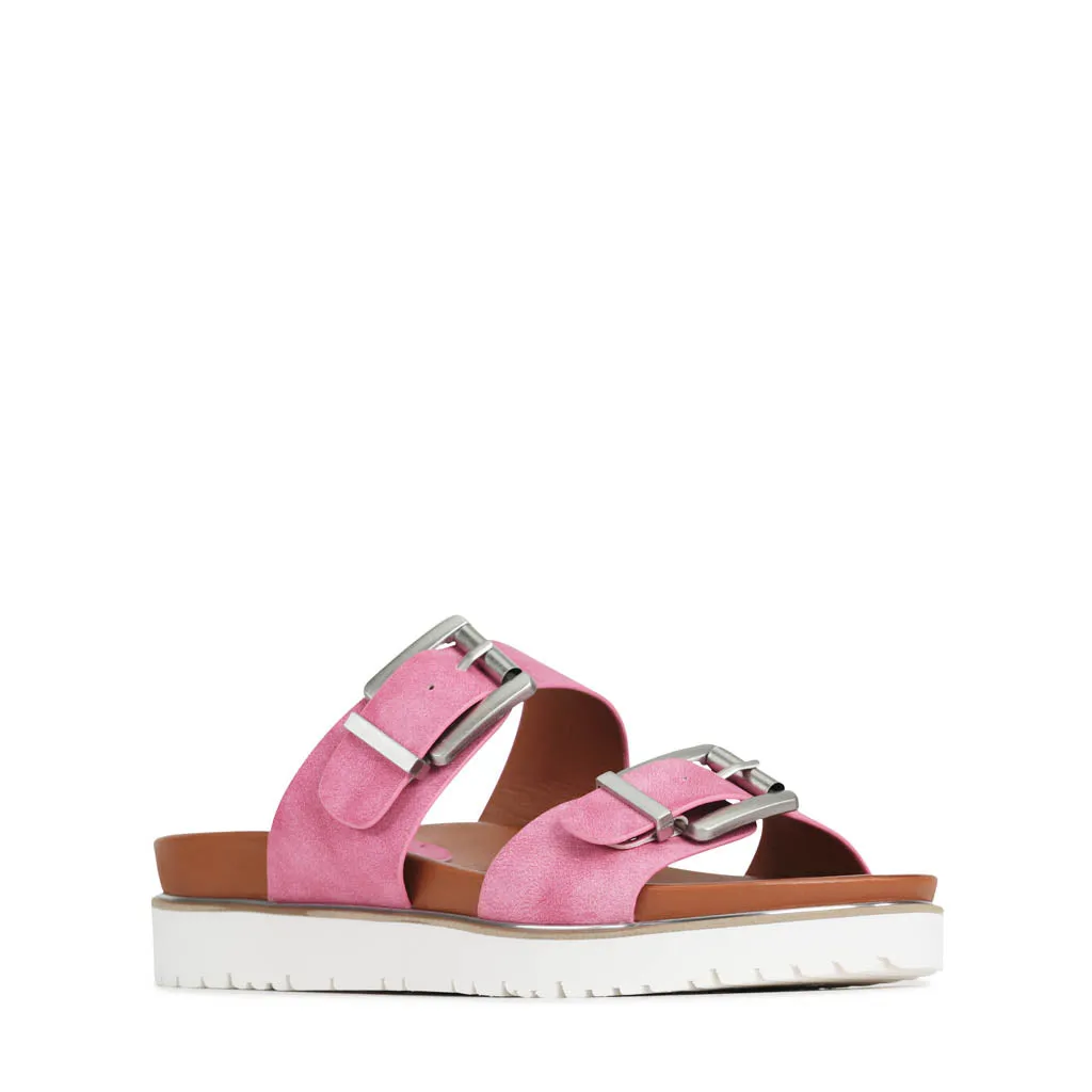 CARTER DOUBLE BUCKLE SLIDE SANDALS