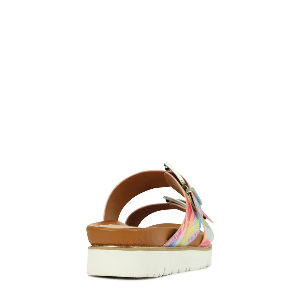 CARTER DOUBLE BUCKLE SLIDE SANDALS