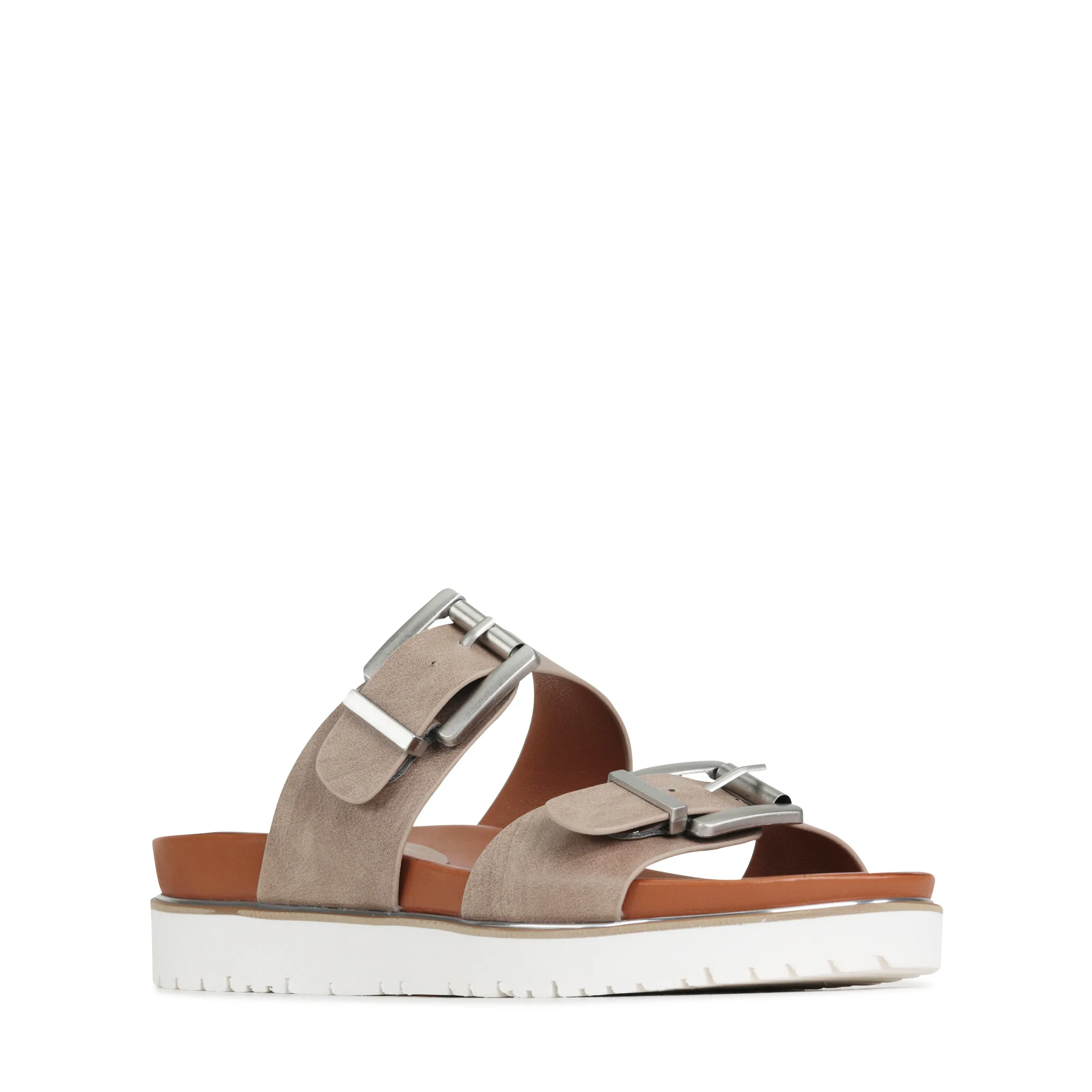 CARTER DOUBLE BUCKLE SLIDE SANDALS