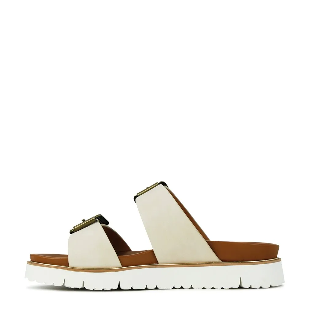 CARTER DOUBLE BUCKLE SLIDE SANDALS