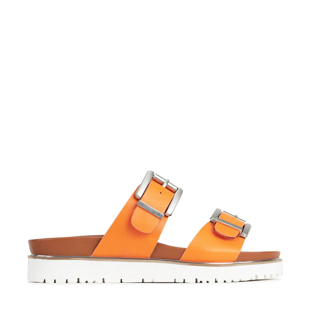 CARTER DOUBLE BUCKLE SLIDE SANDALS