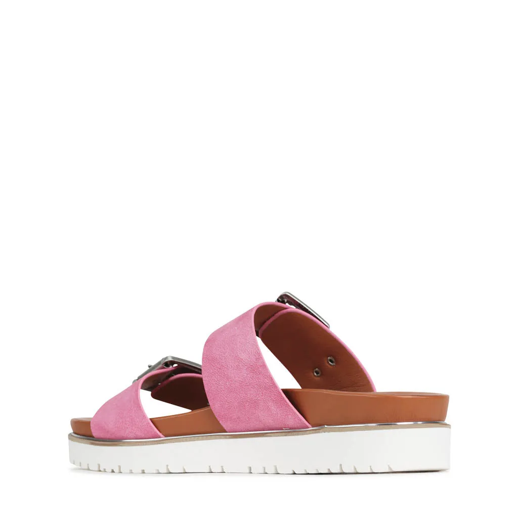 CARTER DOUBLE BUCKLE SLIDE SANDALS
