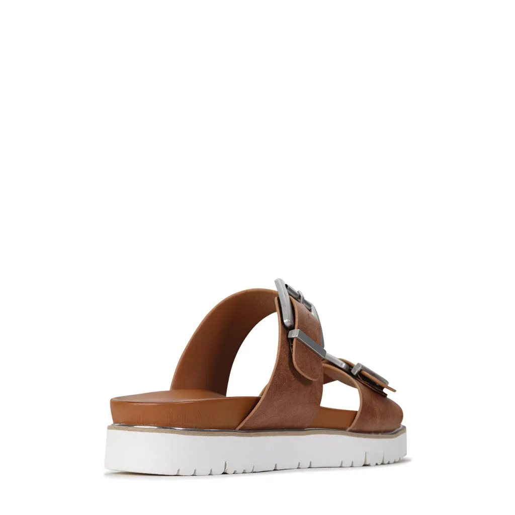 CARTER DOUBLE BUCKLE SLIDE SANDALS