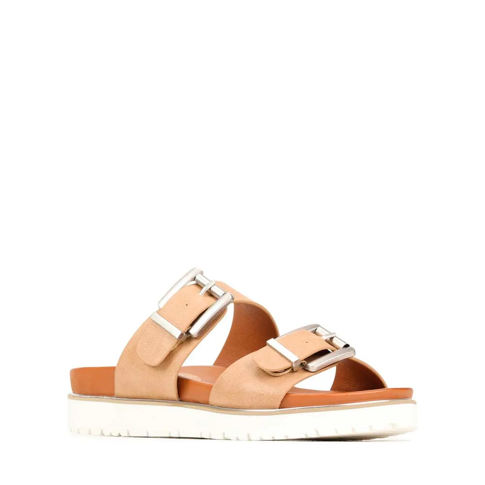CARTER DOUBLE BUCKLE SLIDE SANDALS