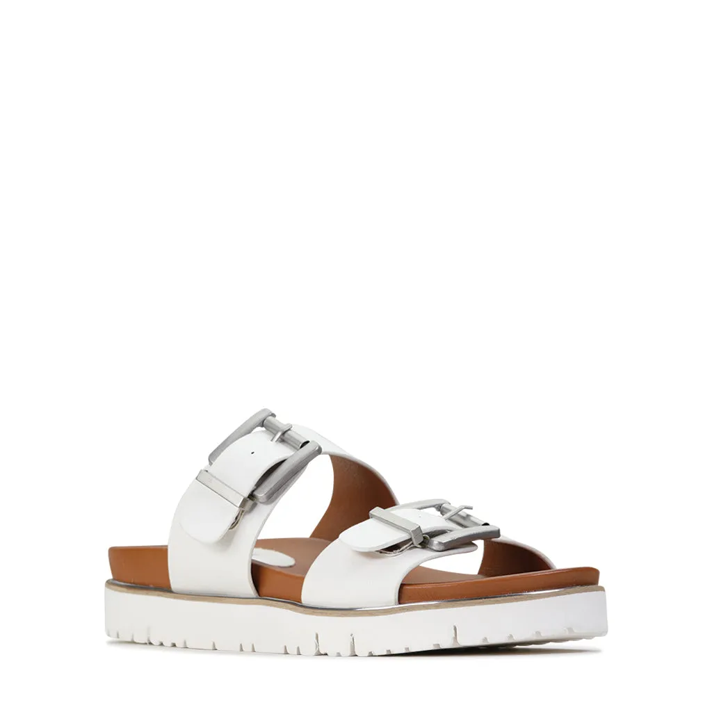 CARTER DOUBLE BUCKLE SLIDE SANDALS