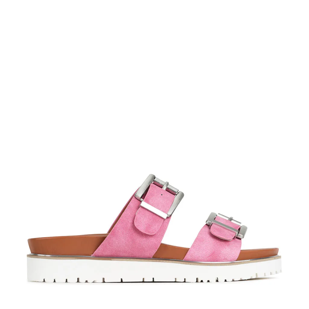 CARTER DOUBLE BUCKLE SLIDE SANDALS