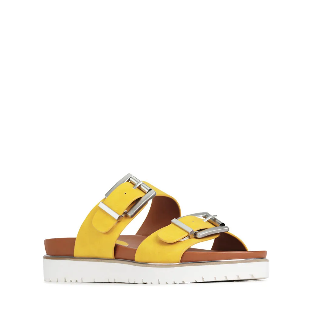 CARTER DOUBLE BUCKLE SLIDE SANDALS