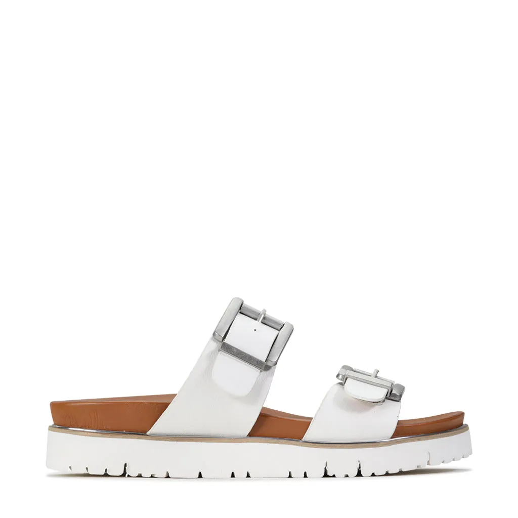 CARTER DOUBLE BUCKLE SLIDE SANDALS