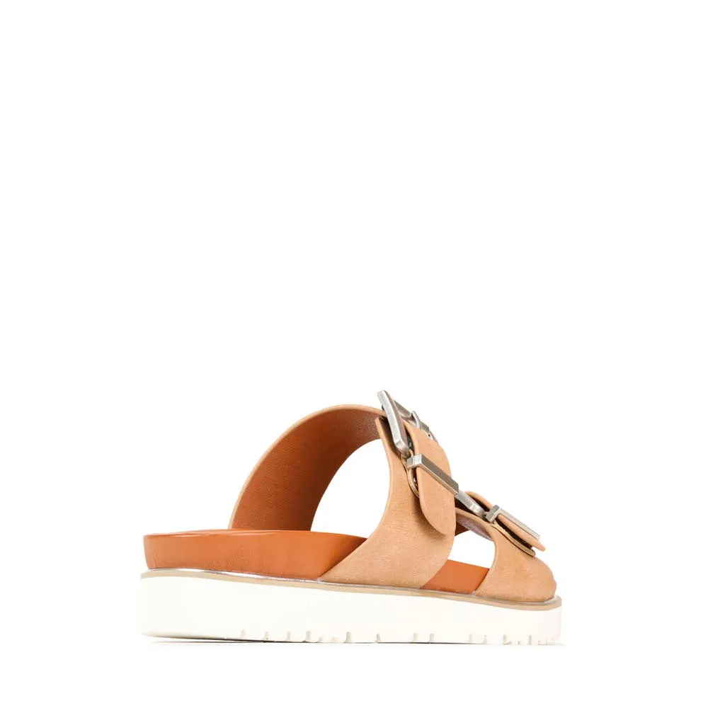 CARTER DOUBLE BUCKLE SLIDE SANDALS