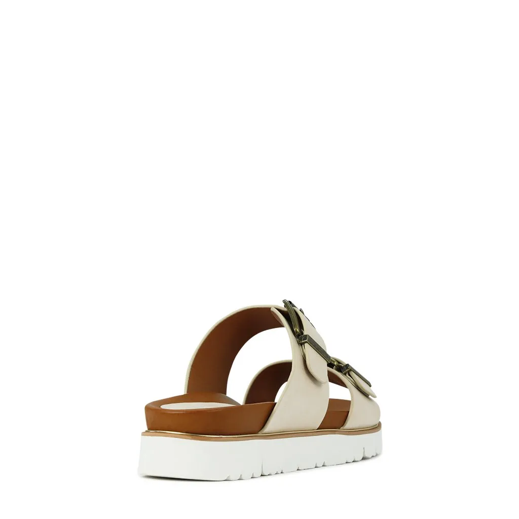 CARTER DOUBLE BUCKLE SLIDE SANDALS