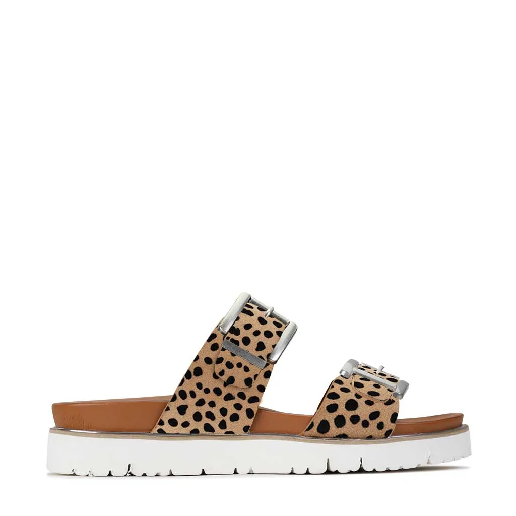 CARTER DOUBLE BUCKLE SLIDE SANDALS