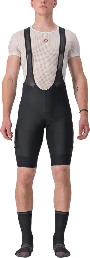 CASTELLI Men’s Unlimited Cargo Bibshort for Road & Gravel Biking I Male Padded Cycling Shorts - Black - Large