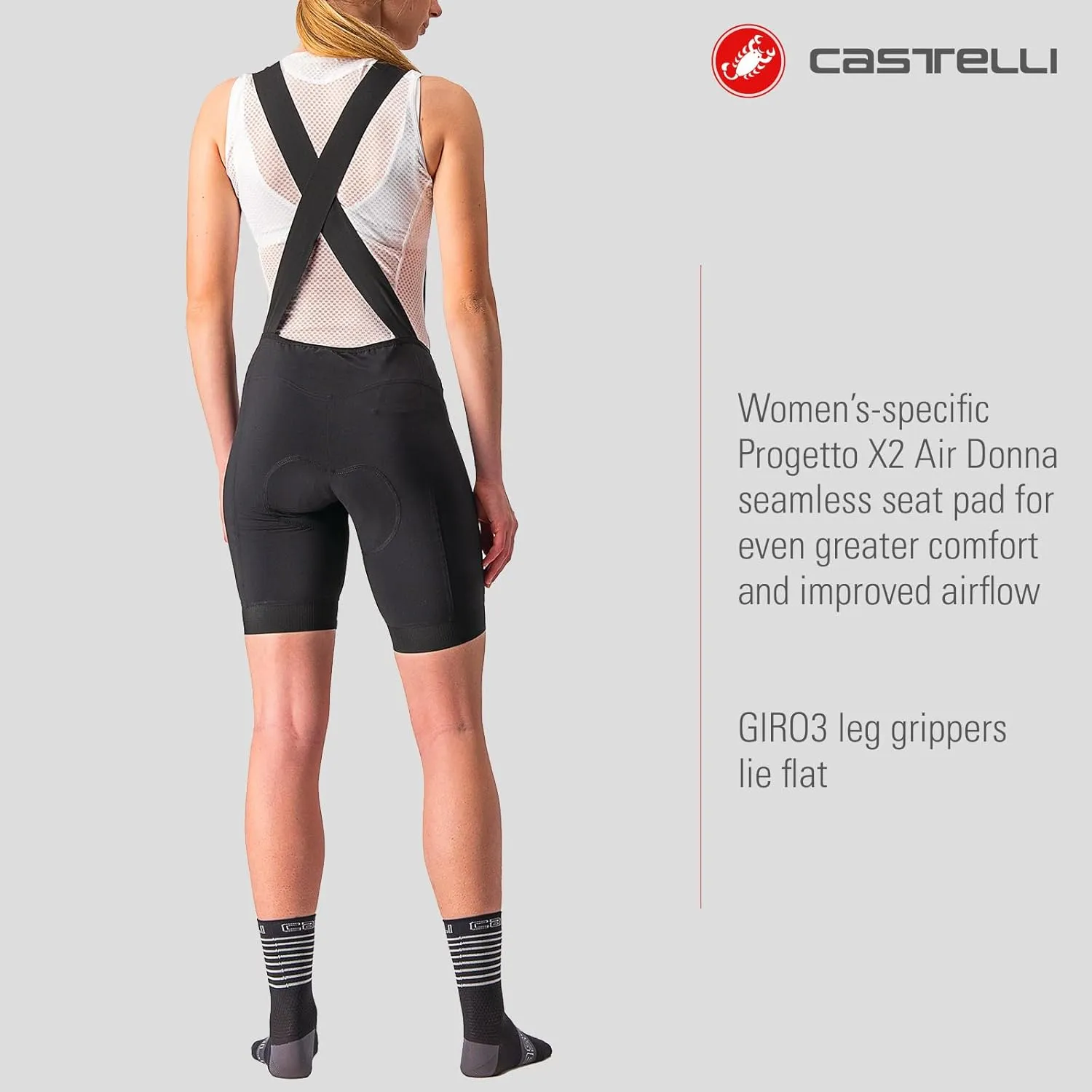 CASTELLI Women’s Endurance Bibshort for Road and Gravel Biking I Female Padded Cycling Shorts