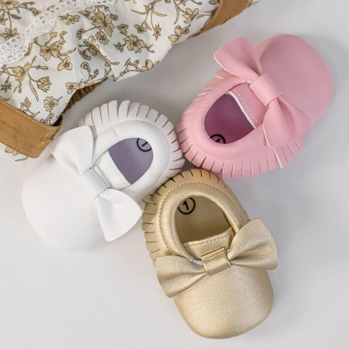 CENCIRILY Infant Baby Fringe Moccasin Slipper Boys Girls Tassel Suede Leather Toddler Sneakers Soft Sole First Walking Loafers Crib Shoes