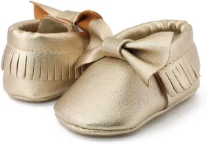 CENCIRILY Infant Baby Fringe Moccasin Slipper Boys Girls Tassel Suede Leather Toddler Sneakers Soft Sole First Walking Loafers Crib Shoes