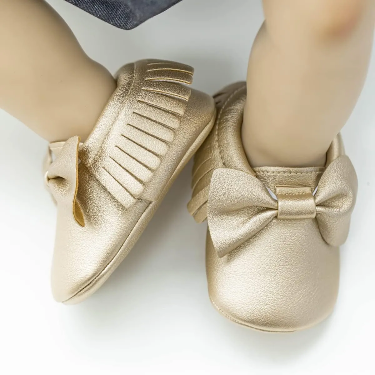 CENCIRILY Infant Baby Fringe Moccasin Slipper Boys Girls Tassel Suede Leather Toddler Sneakers Soft Sole First Walking Loafers Crib Shoes