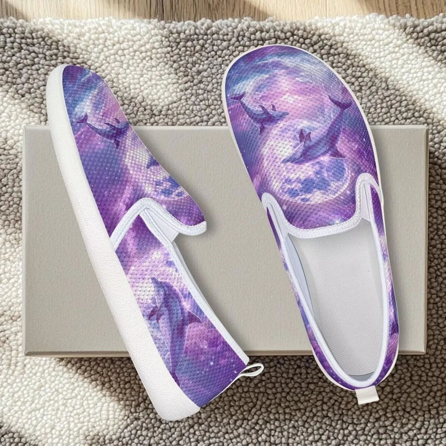 chaqlin Loafers for Women Flat Drop in Low Top Clipper Slip On Beach Travel Comfy Tennis Shoes Fashion Dress Loafers
