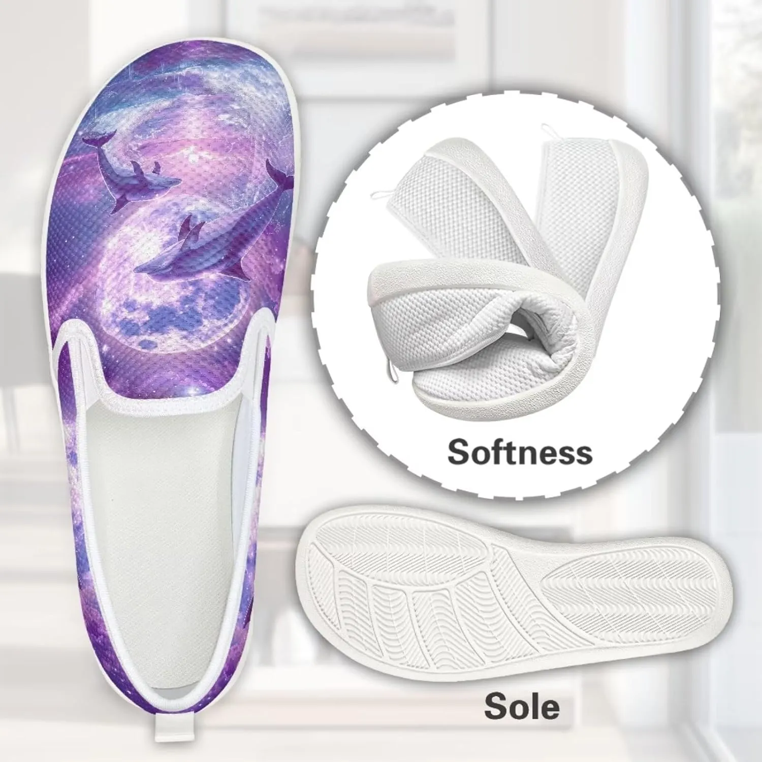 chaqlin Loafers for Women Flat Drop in Low Top Clipper Slip On Beach Travel Comfy Tennis Shoes Fashion Dress Loafers
