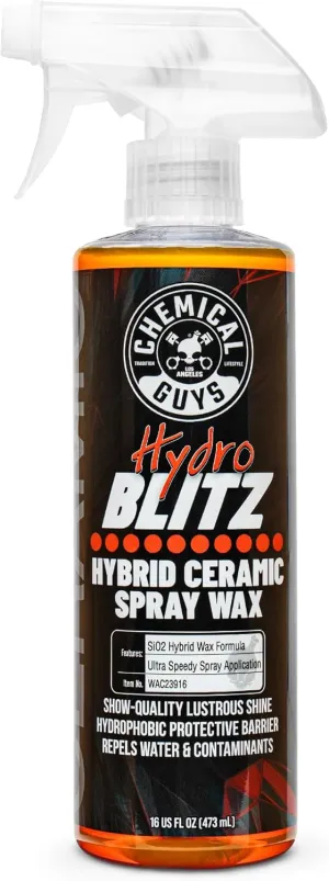 Chemical Guys WAC23916 Hydro Blitz Ceramic Spray Wax, with Carnauba, (Safe for Cars, Trucks, SUVs, RVs, & More) 16 fl oz