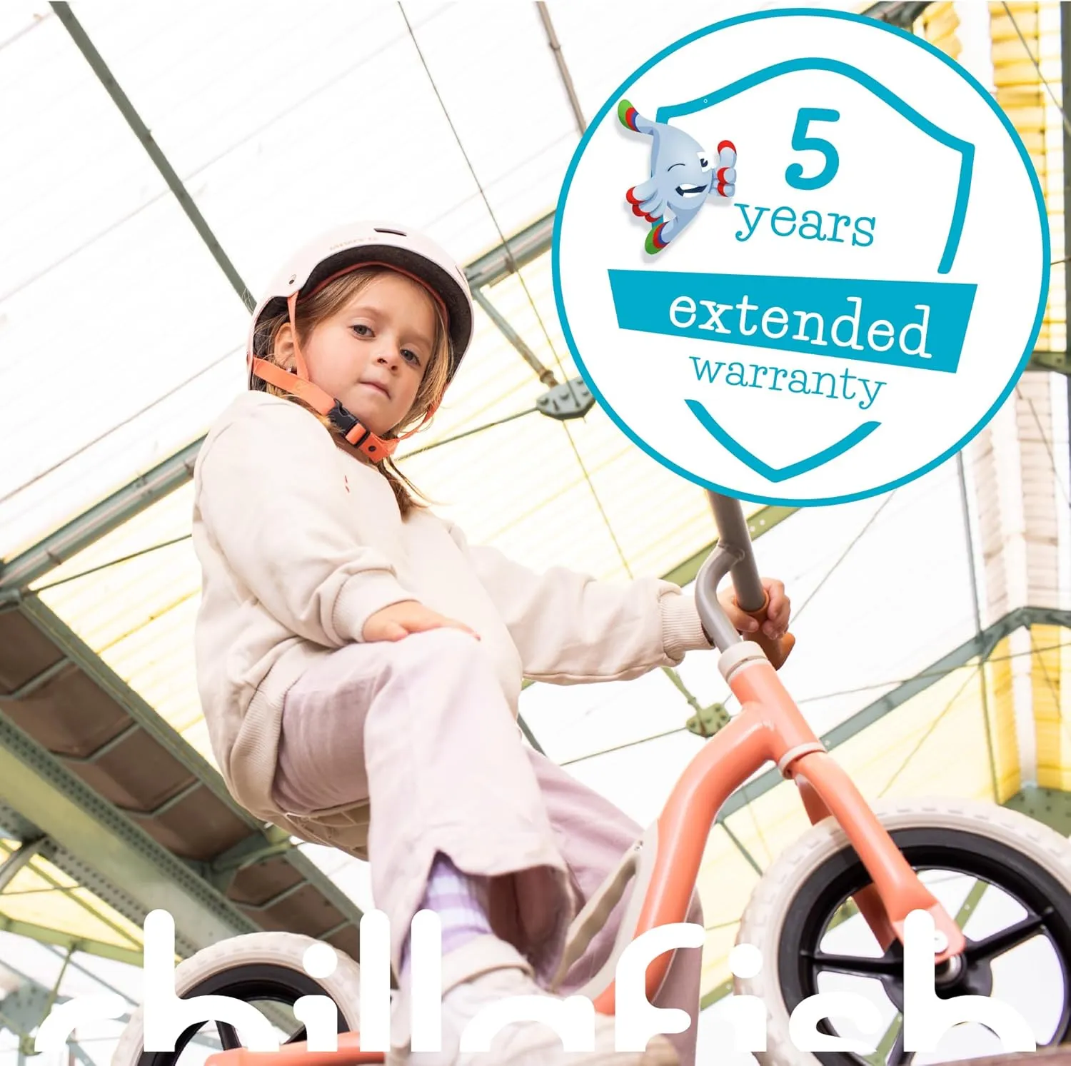 Chillafish Charlie Toddler Balance Bike, Lightweight 10-Inch Bike for Boys & Girls 2 to 4 Years Old, Adjustable Seat, Carry Handle & No-Puncture Tires