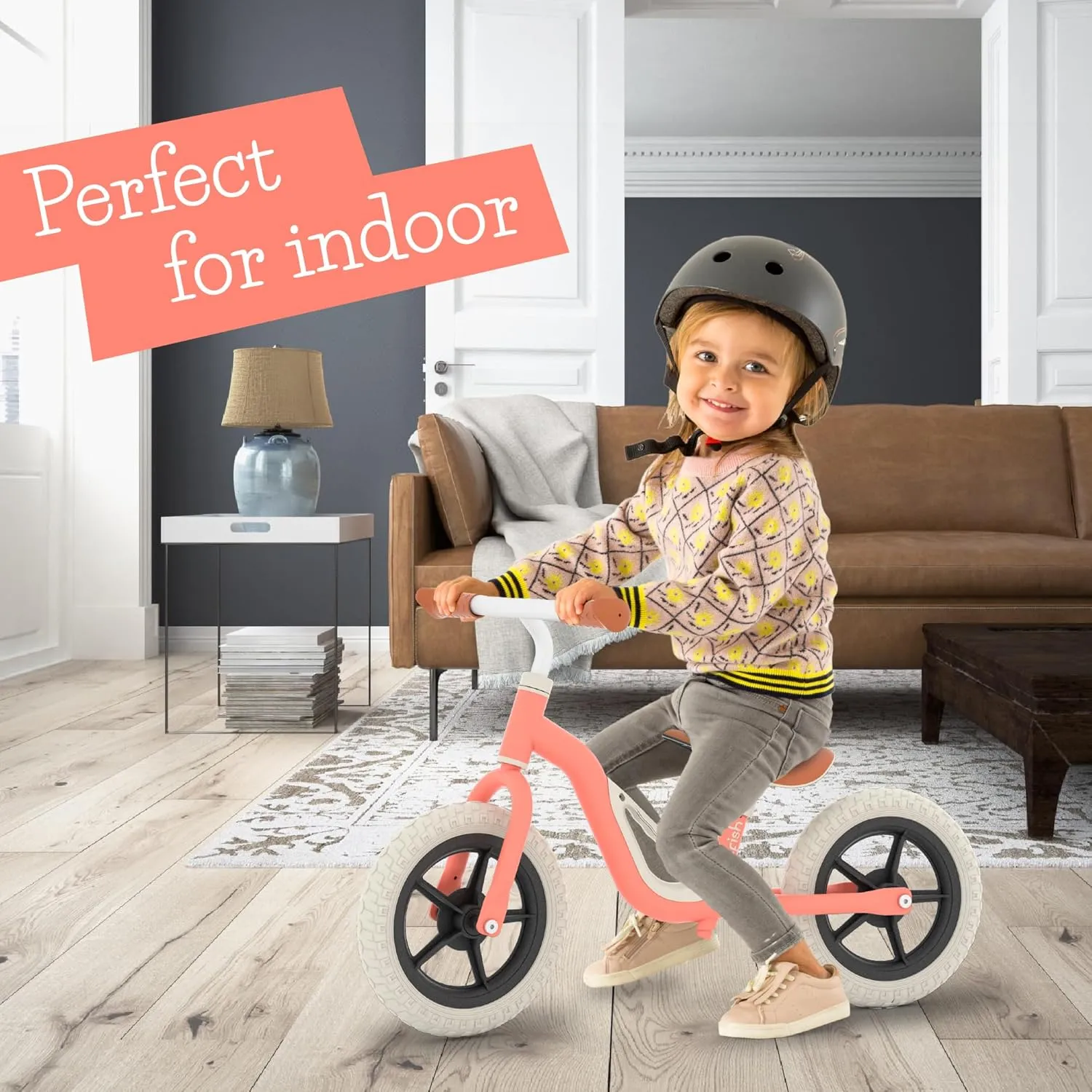 Chillafish Charlie Toddler Balance Bike, Lightweight 10-Inch Bike for Boys & Girls 2 to 4 Years Old, Adjustable Seat, Carry Handle & No-Puncture Tires