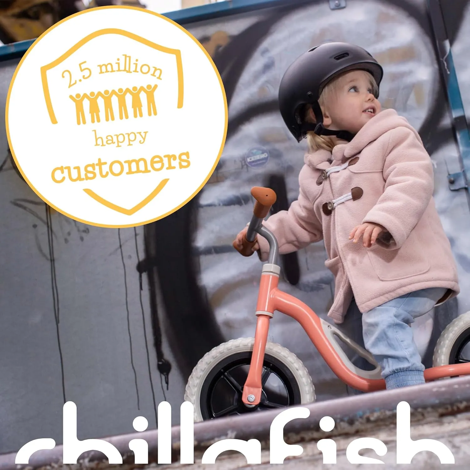 Chillafish Charlie Toddler Balance Bike, Lightweight 10-Inch Bike for Boys & Girls 2 to 4 Years Old, Adjustable Seat, Carry Handle & No-Puncture Tires