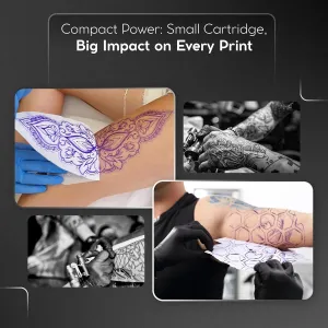 Chroma Tattoo Stencil Ink Cartridge for HP 62, for High Definition & Quick Drying Stencil Prints, Lightweight, Smudge-Free Ink Cartridge, Available in Purple Ink