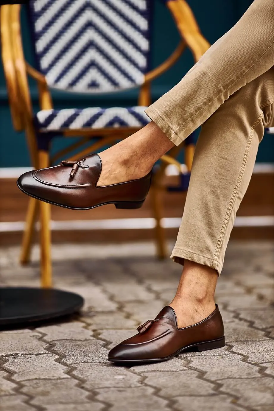 Classic Brown Tassel Loafers