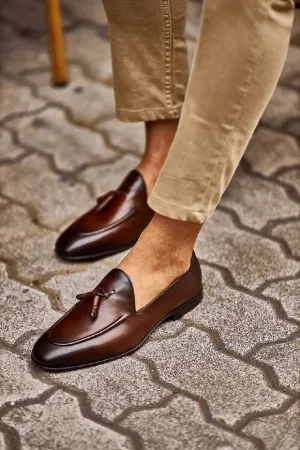 Classic Brown Tassel Loafers
