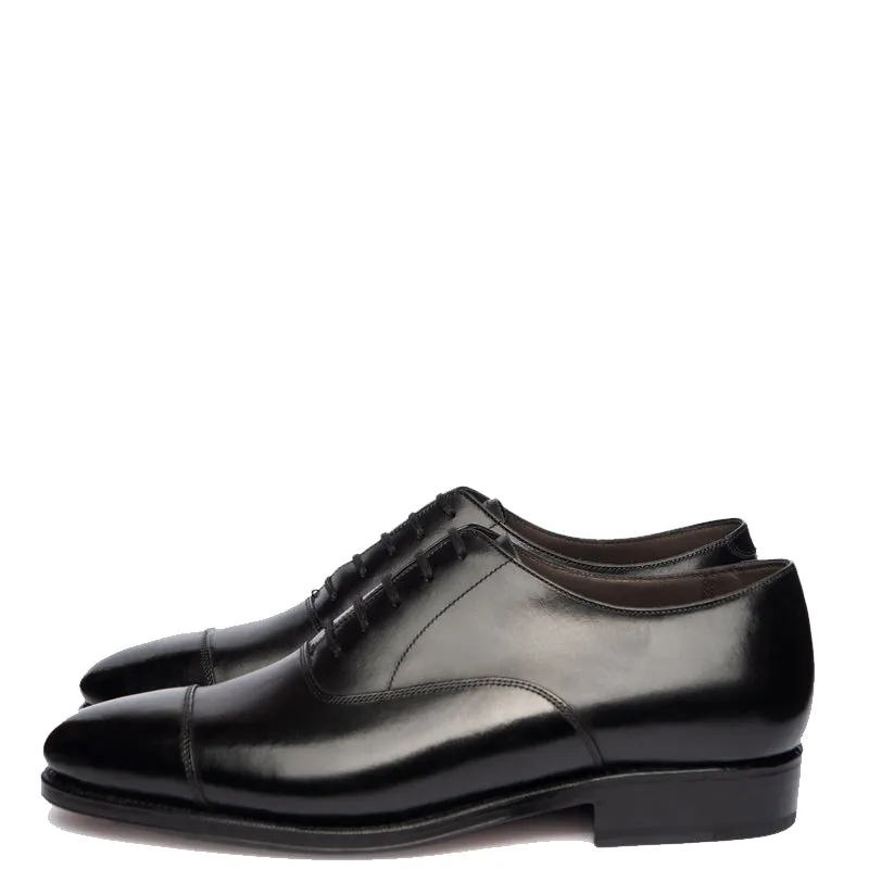 Classic Design Captoe Plain Leather Oxford Shoes