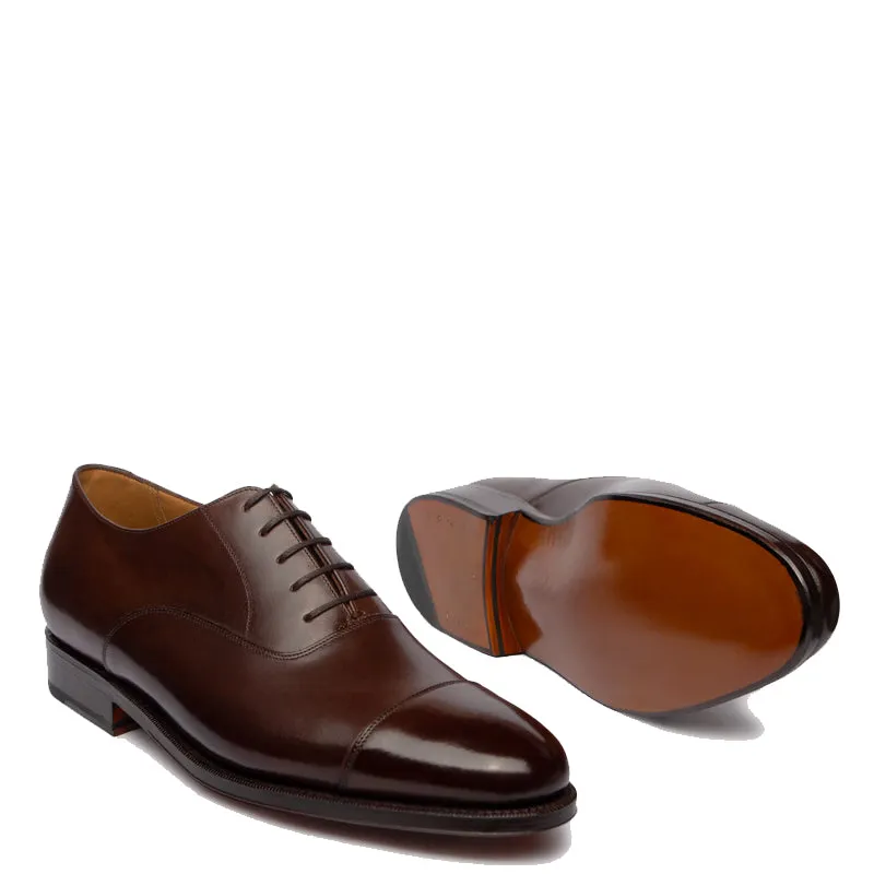 Classic Design Captoe Plain Leather Oxford Shoes