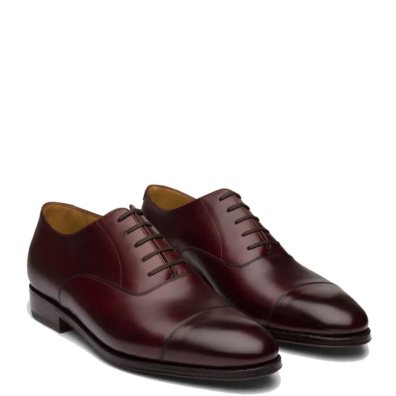 Classic Design Captoe Plain Leather Oxford Shoes