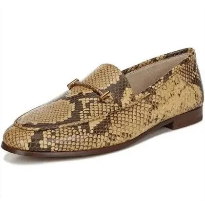 Classic Toe Knowledgeable On Seamless delivery Edelman Sam Horsebit Detail Gold Loafers Sesame Pull Lior Almond