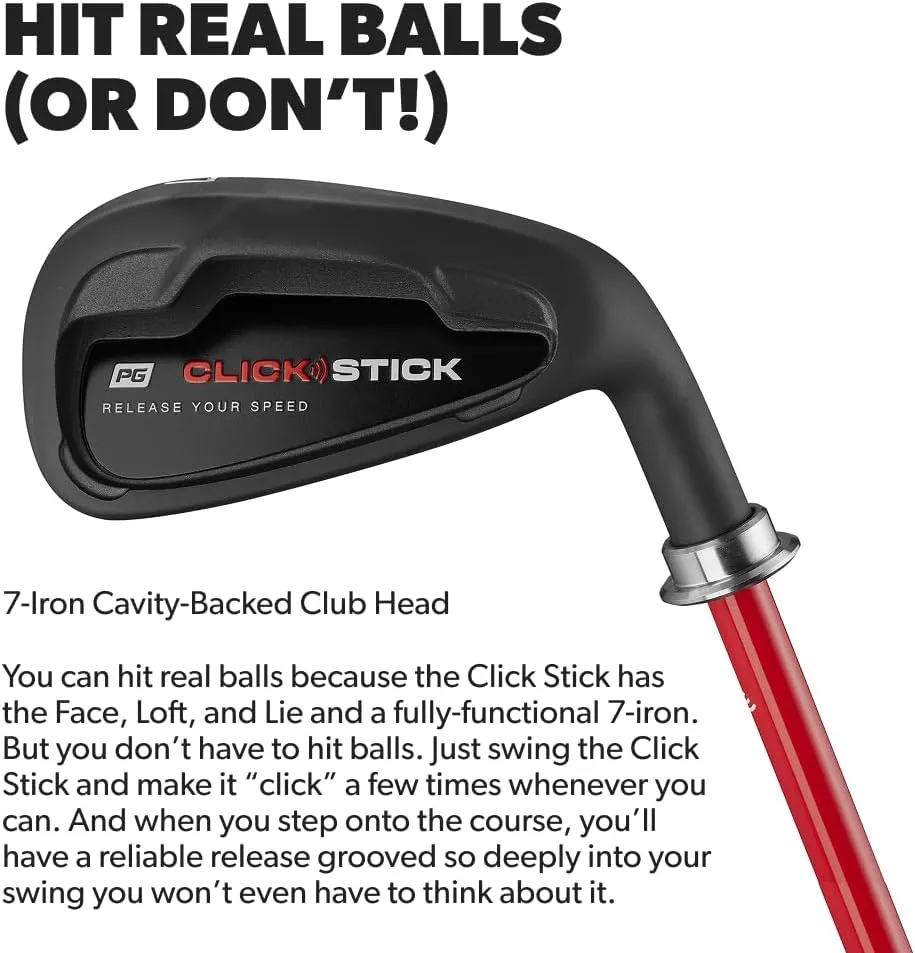 Click Stick - Swing Trainer for Automatic Release I Auditory Feedback I Core Golf Swing Mechanics Improvement
