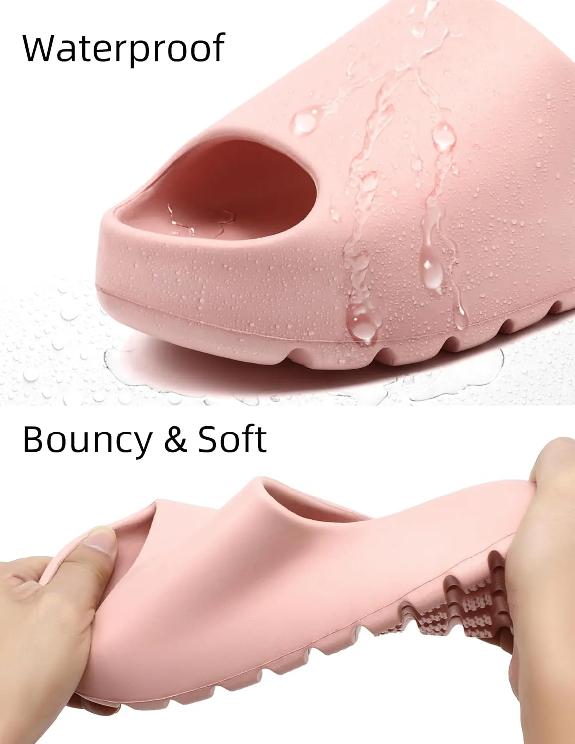 Cloud Slides for Women Men, Womens Walking Sandals Comfortable, Unisex Shower Shoes Thick Pillow Slippers, Waterproof House Slide Sandals Indoor Outdoor