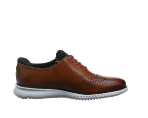 Cole Haan Mens 2.Zerogrand Laser Wingtip Oxford Lined British Tan/Ivory C27879