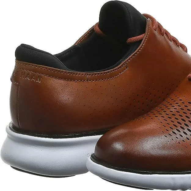 Cole Haan Mens 2.Zerogrand Laser Wingtip Oxford Lined British Tan/Ivory C27879