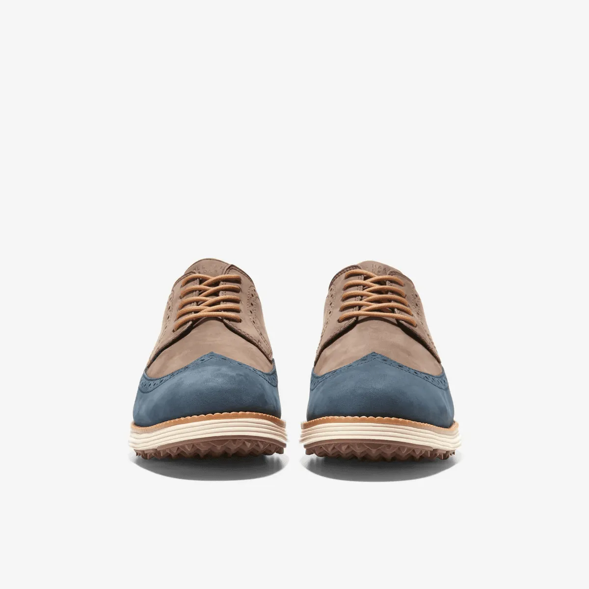 Cole Haan Men's ØriginalGrand Wingtip Oxford Golf Truffle-Navy Blazer C37503