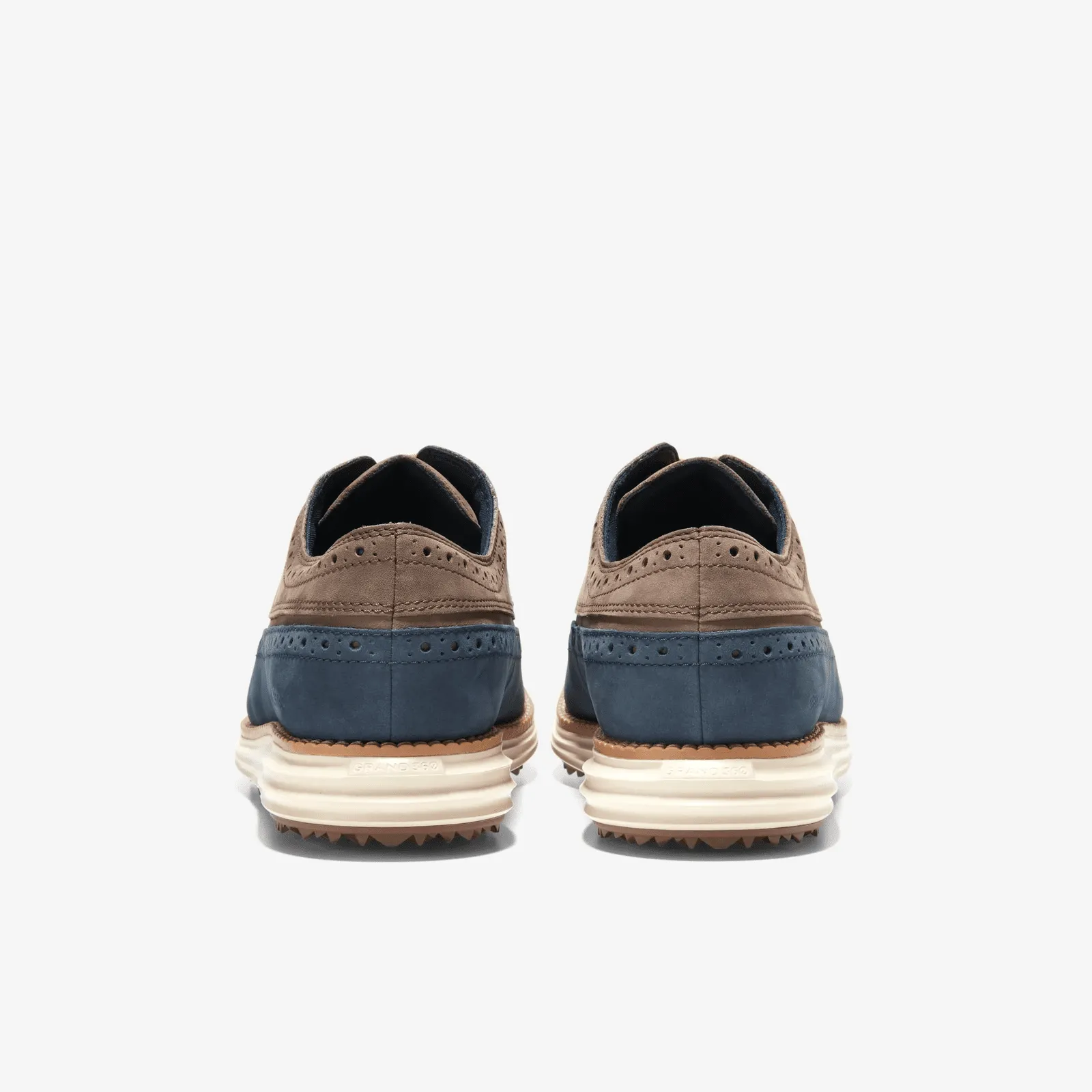Cole Haan Men's ØriginalGrand Wingtip Oxford Golf Truffle-Navy Blazer C37503