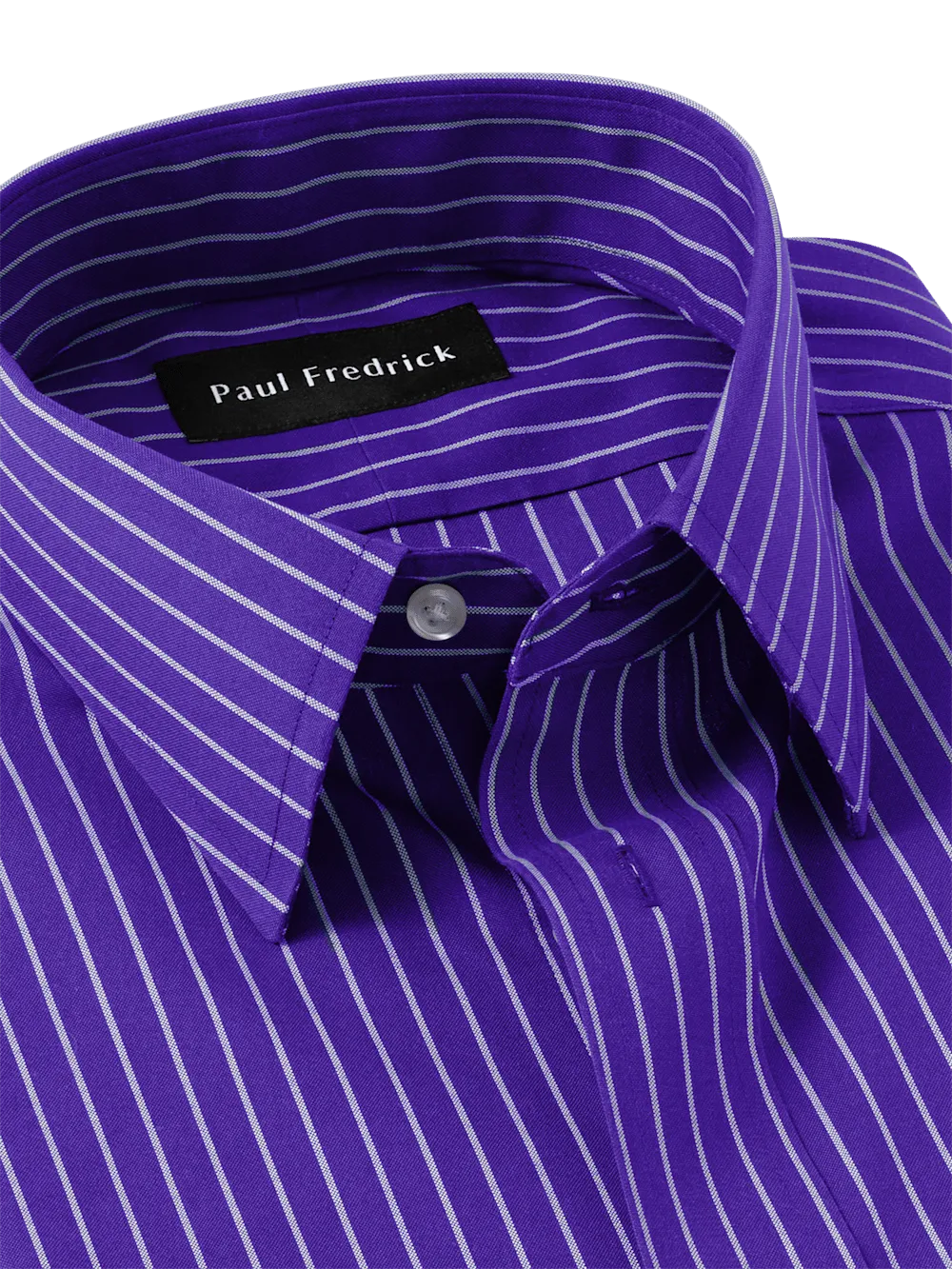 Comfort Stretch Non-Iron Stripe Dress Shirt - Purple