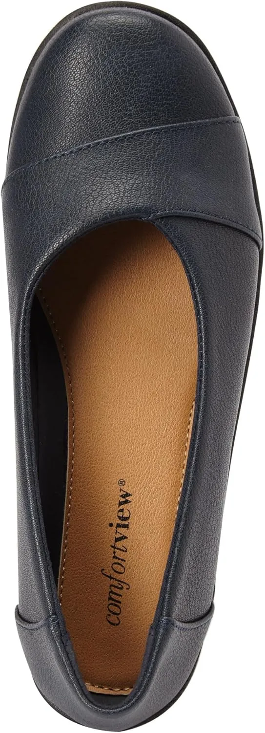 Comfortview Women's Wide Width The Gab Flat