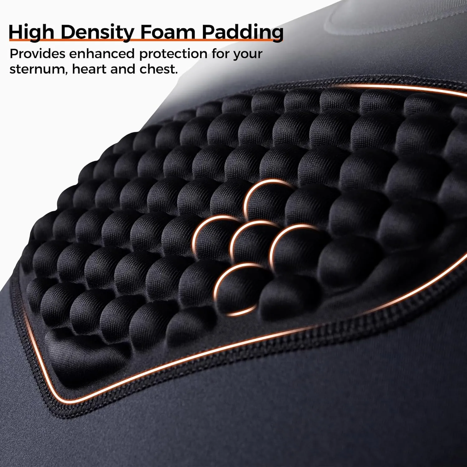 COOLOMG Youth Baseball Chest Protector Padded Compression Shirt Softball Football Lacrosse Rib Heart Sternum Guard