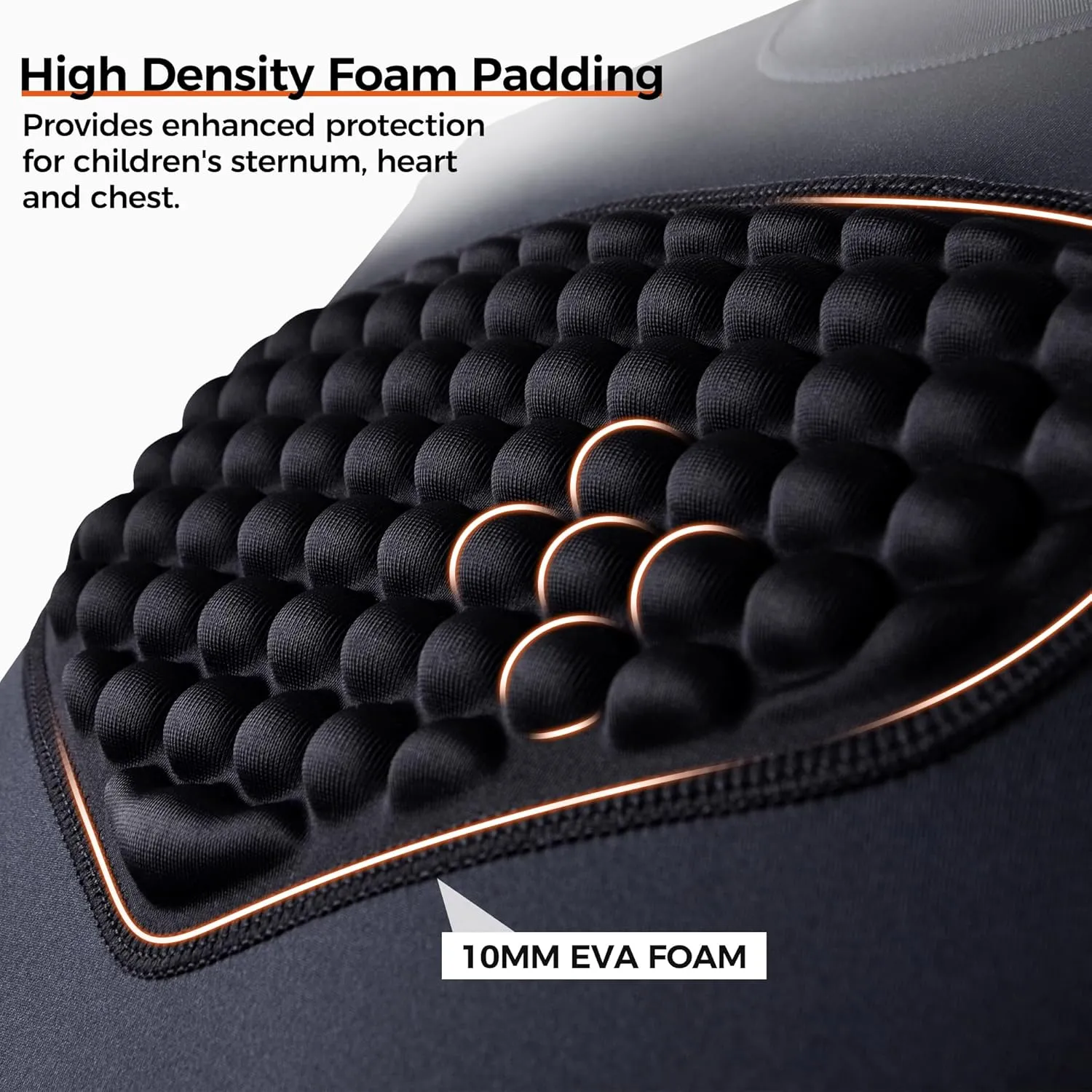 COOLOMG Youth Baseball Chest Protector Softball Padded Shirt Heart Guard Sternum Protection for Football Lacrosse