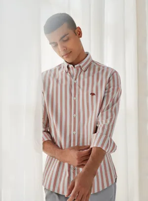 Coral Rift Stripe Shirt